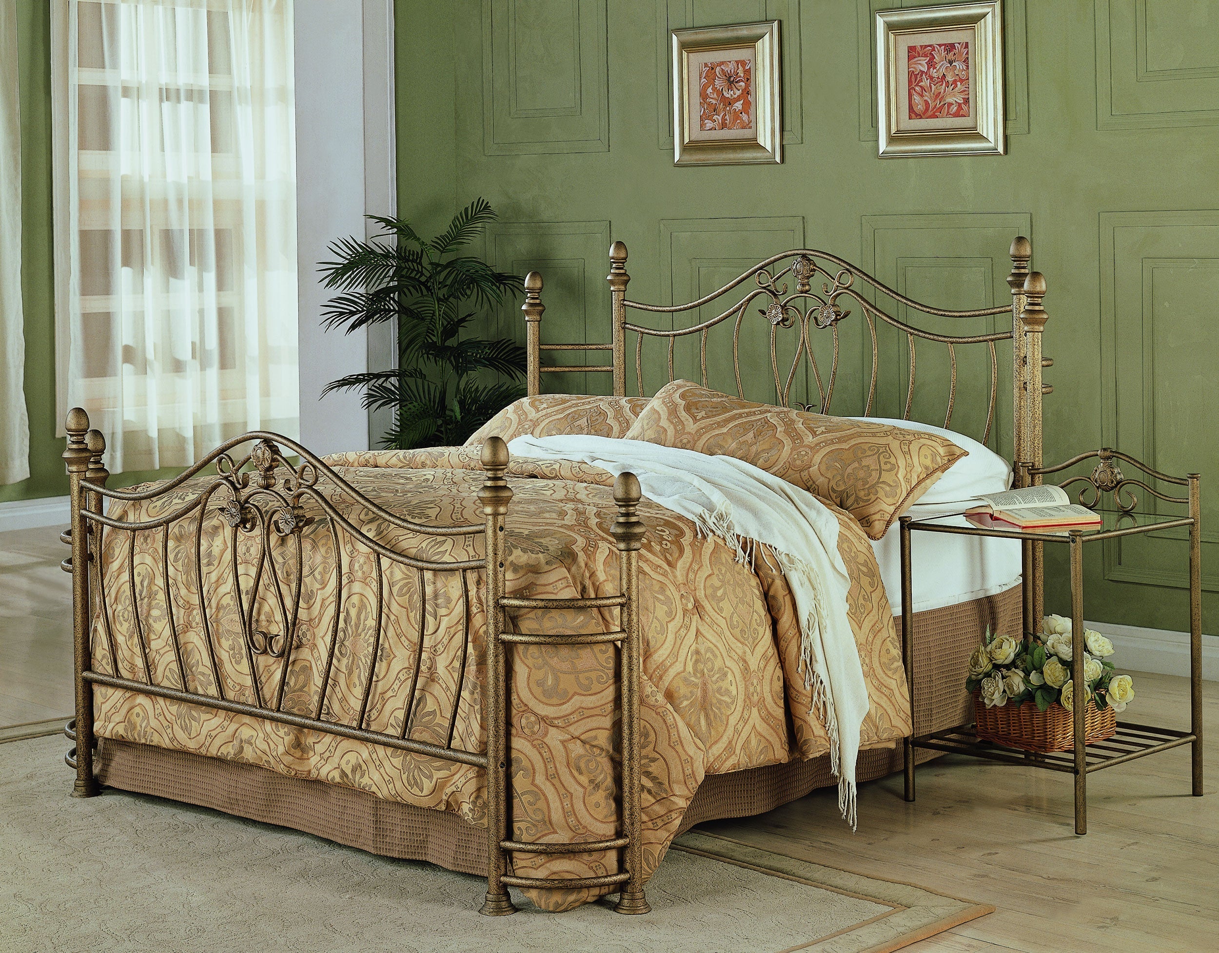 Sydney  Headboard and Footboard Brushed Gold