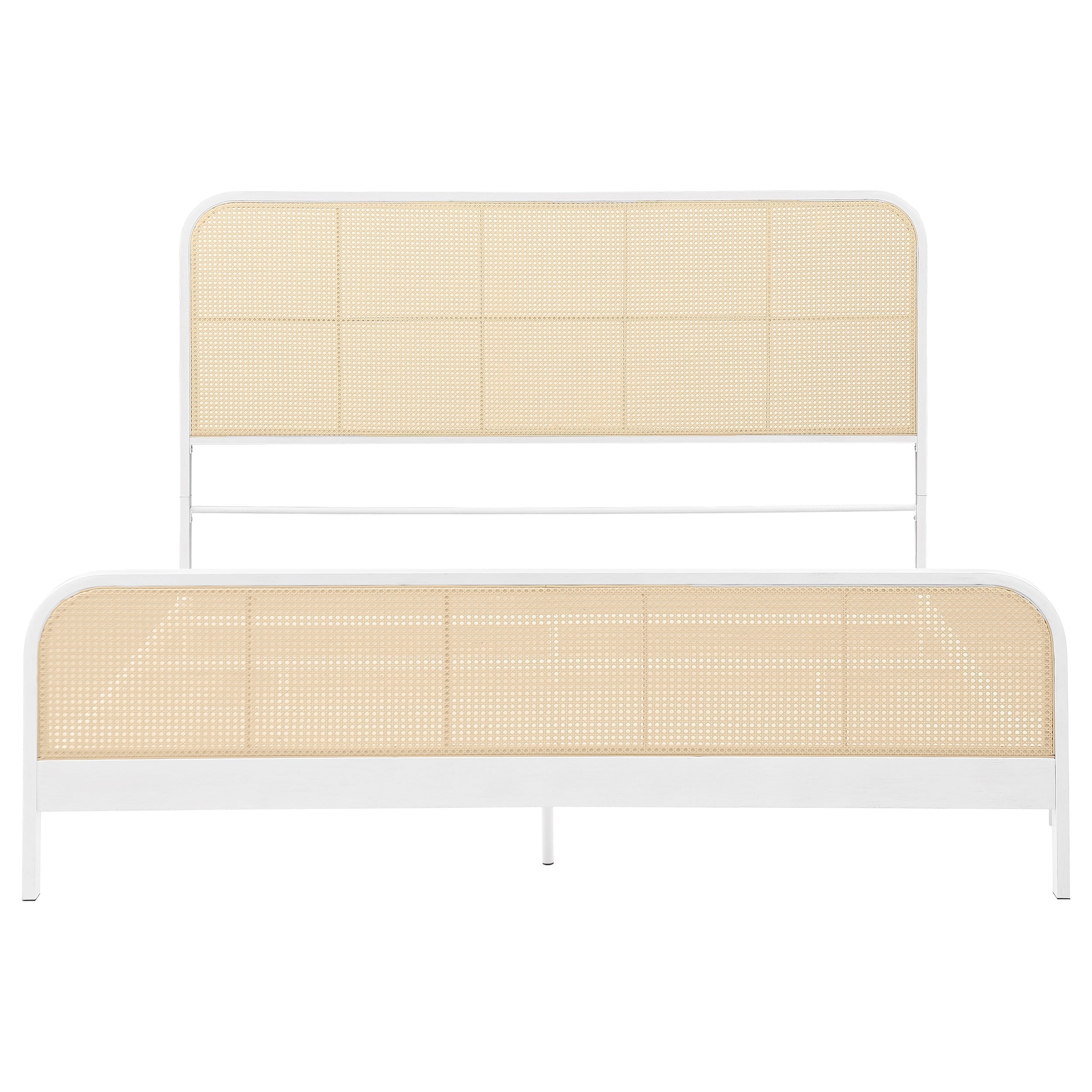 Lanewood Open Cane Webbing Metal  Bed Black