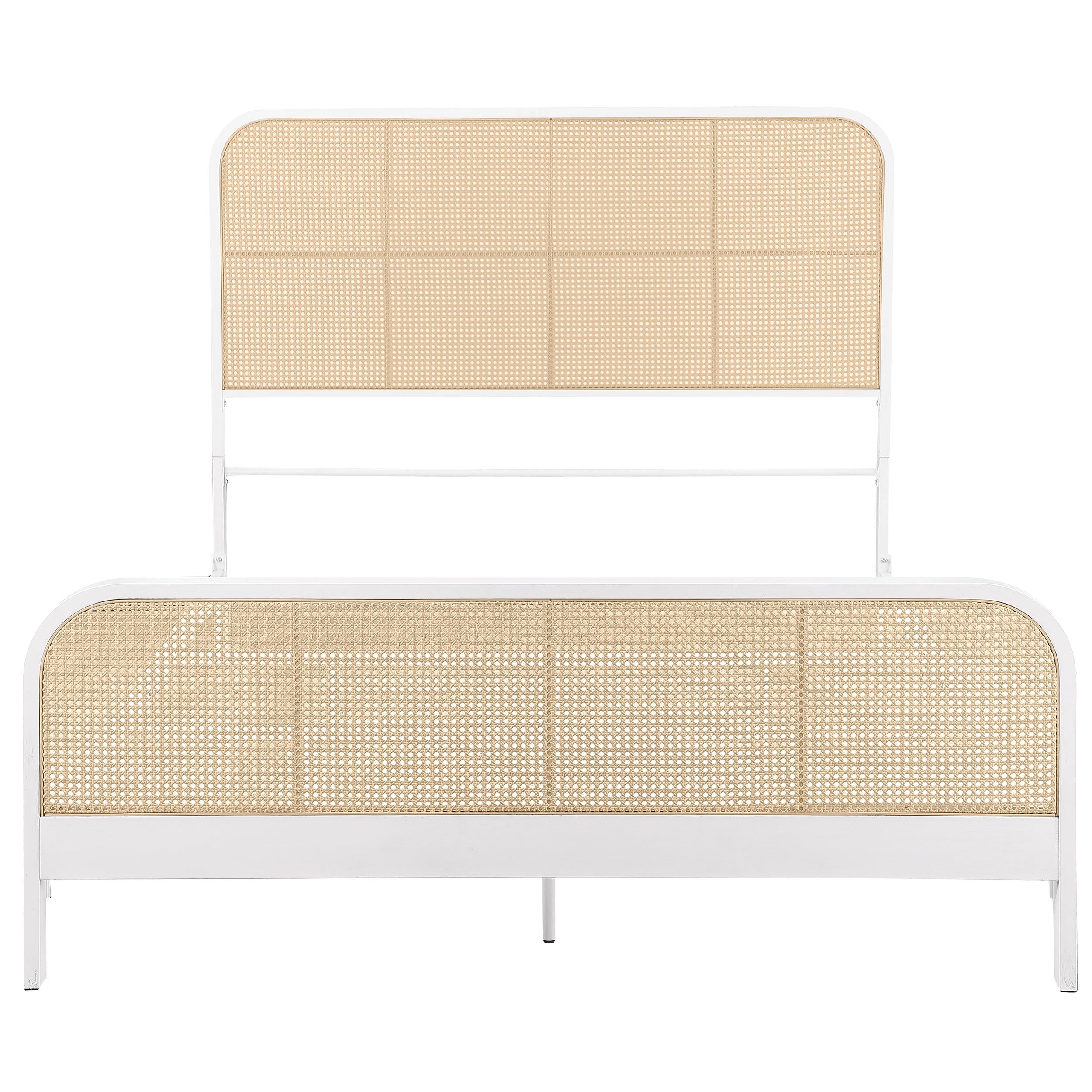 Lanewood Open Cane Webbing Metal  Bed Black