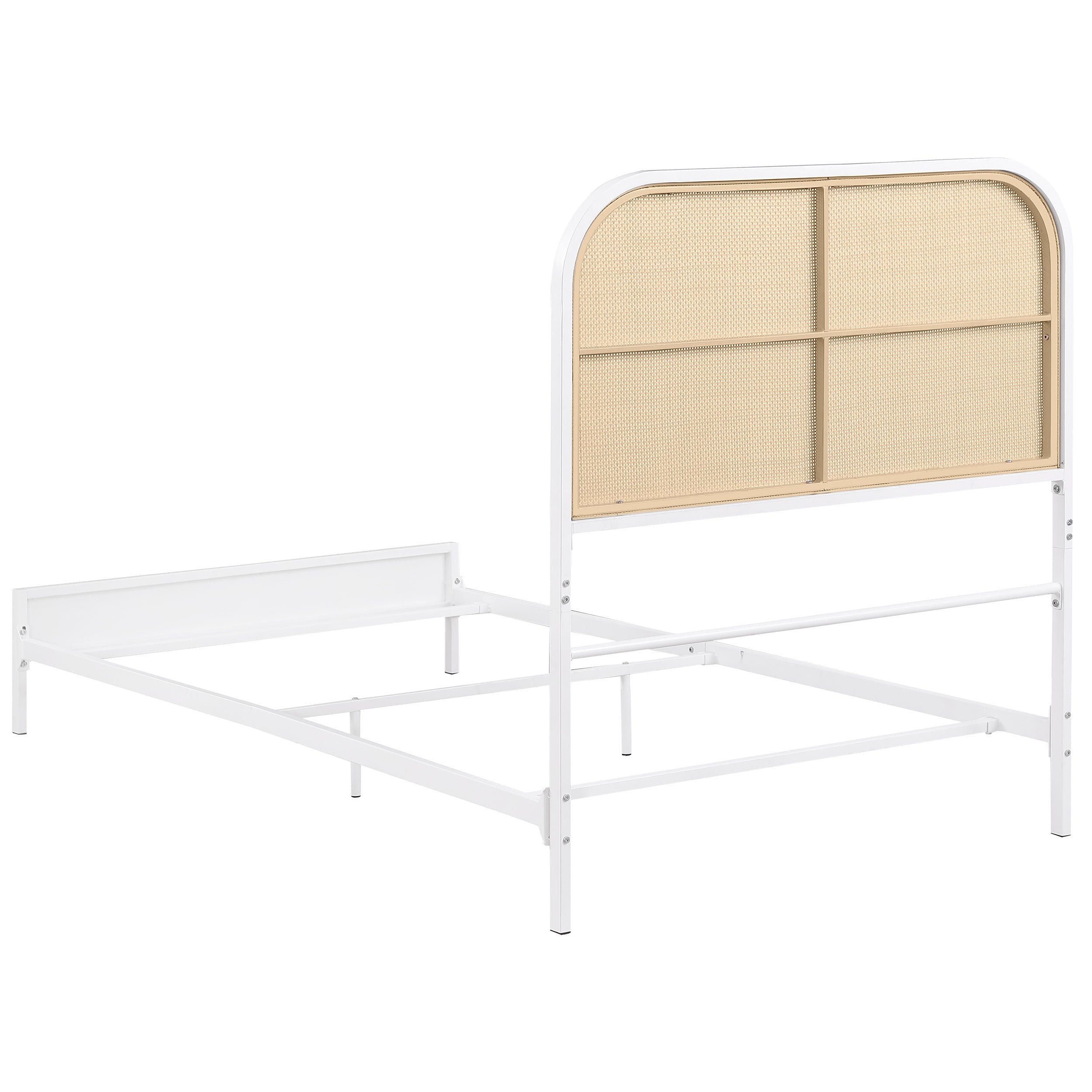 Amherst Radio Weave Rattan Metal Bed Black