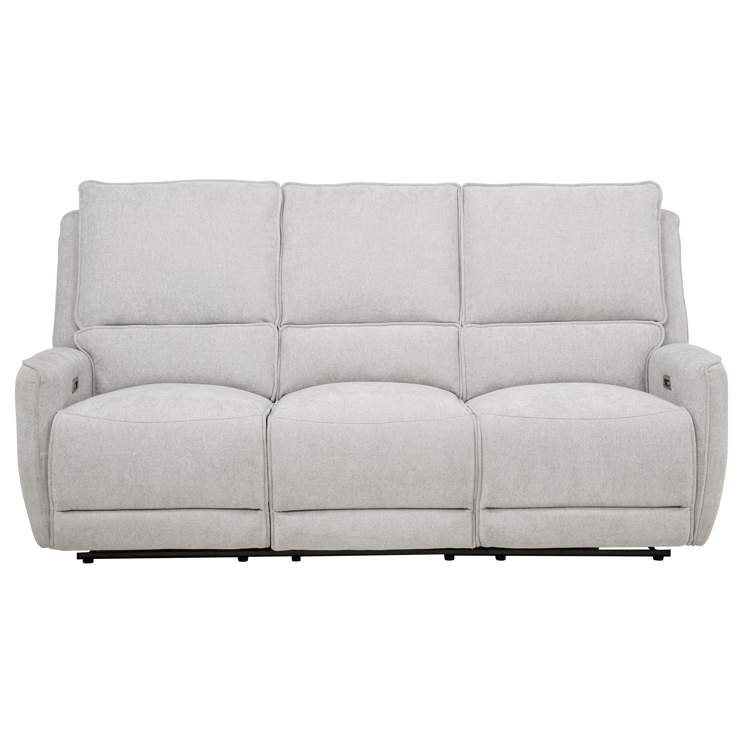 Sylmar Chenille Upholstered Power Reclining Sofa Dove Grey