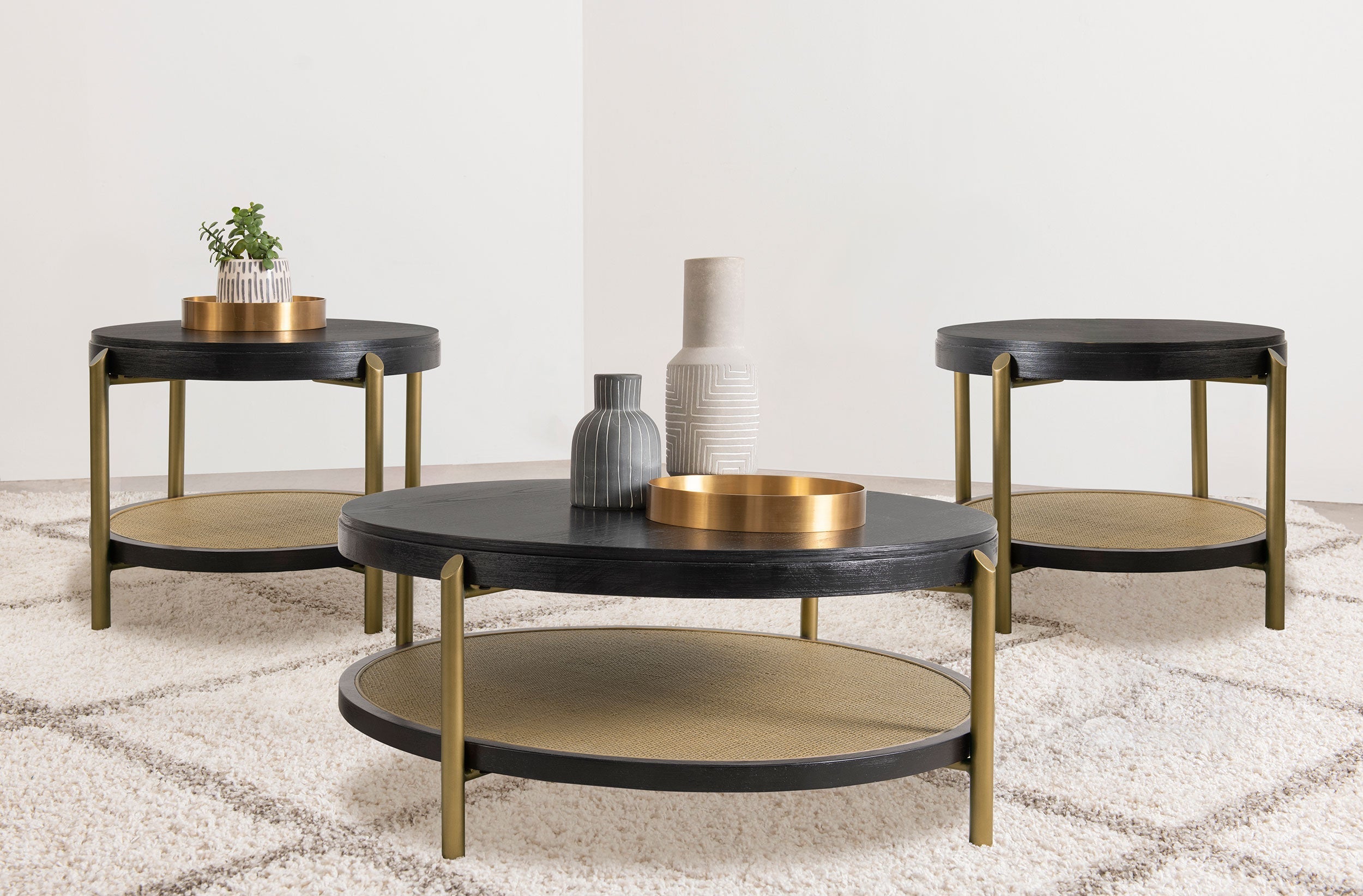 Arini Round Coffee and End Table Set