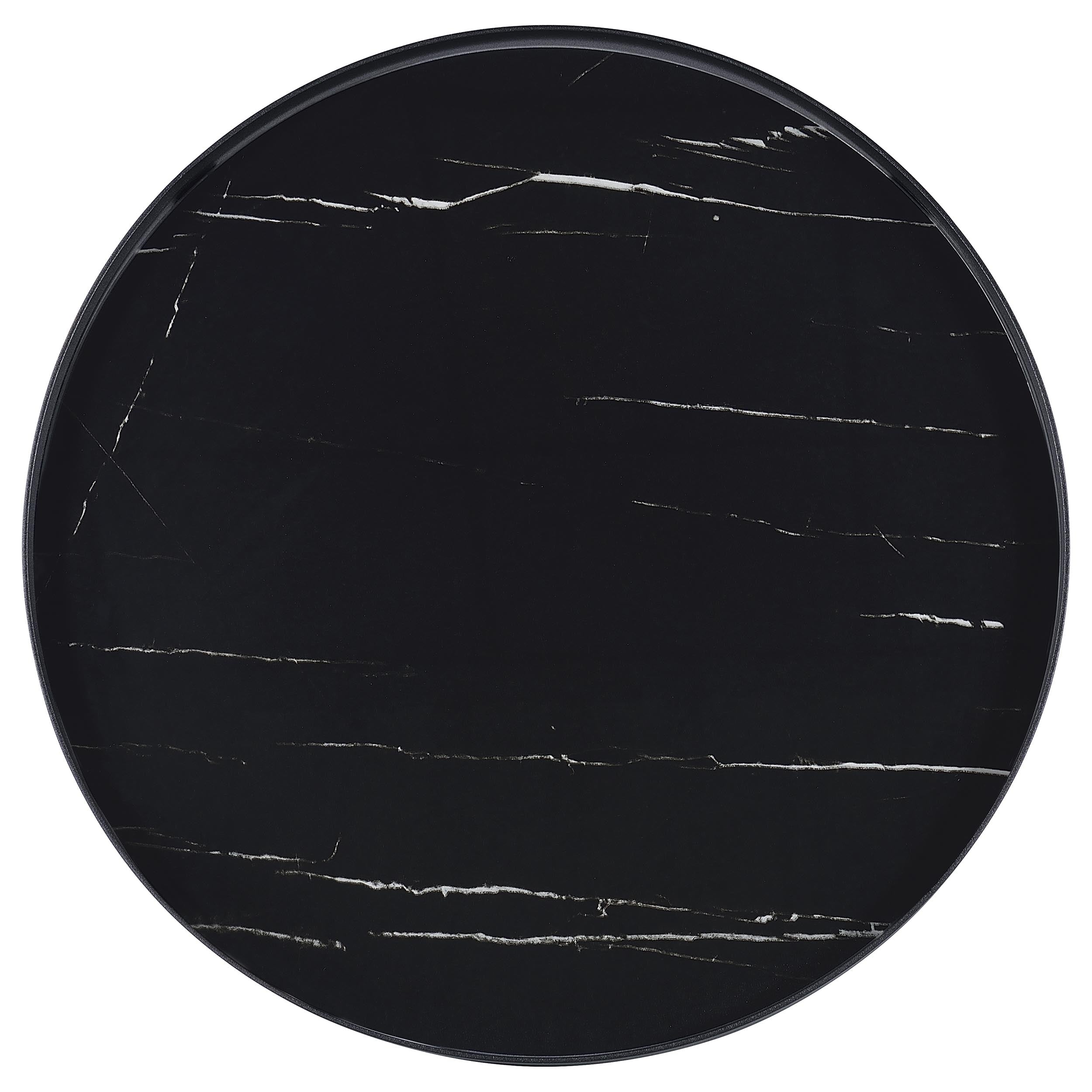 Briggs  Round Coffee and End Table Set Black