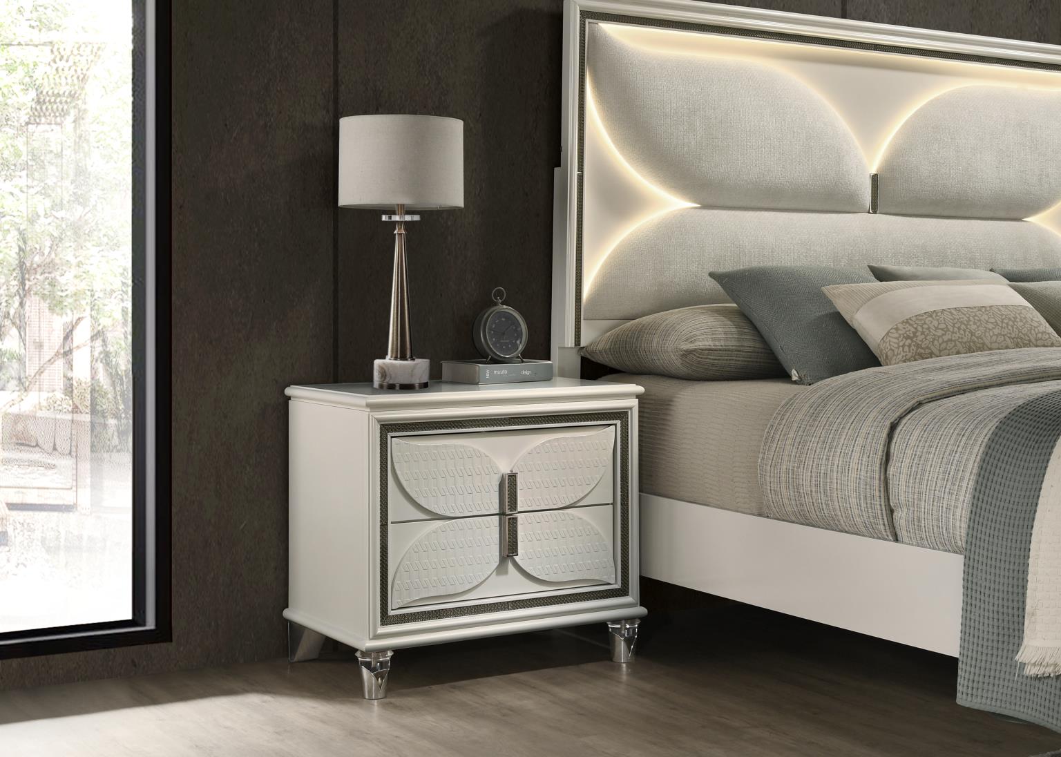 KING BED FRAME - DRESSER - MIRROR - CHEST - NIGHTSTAND