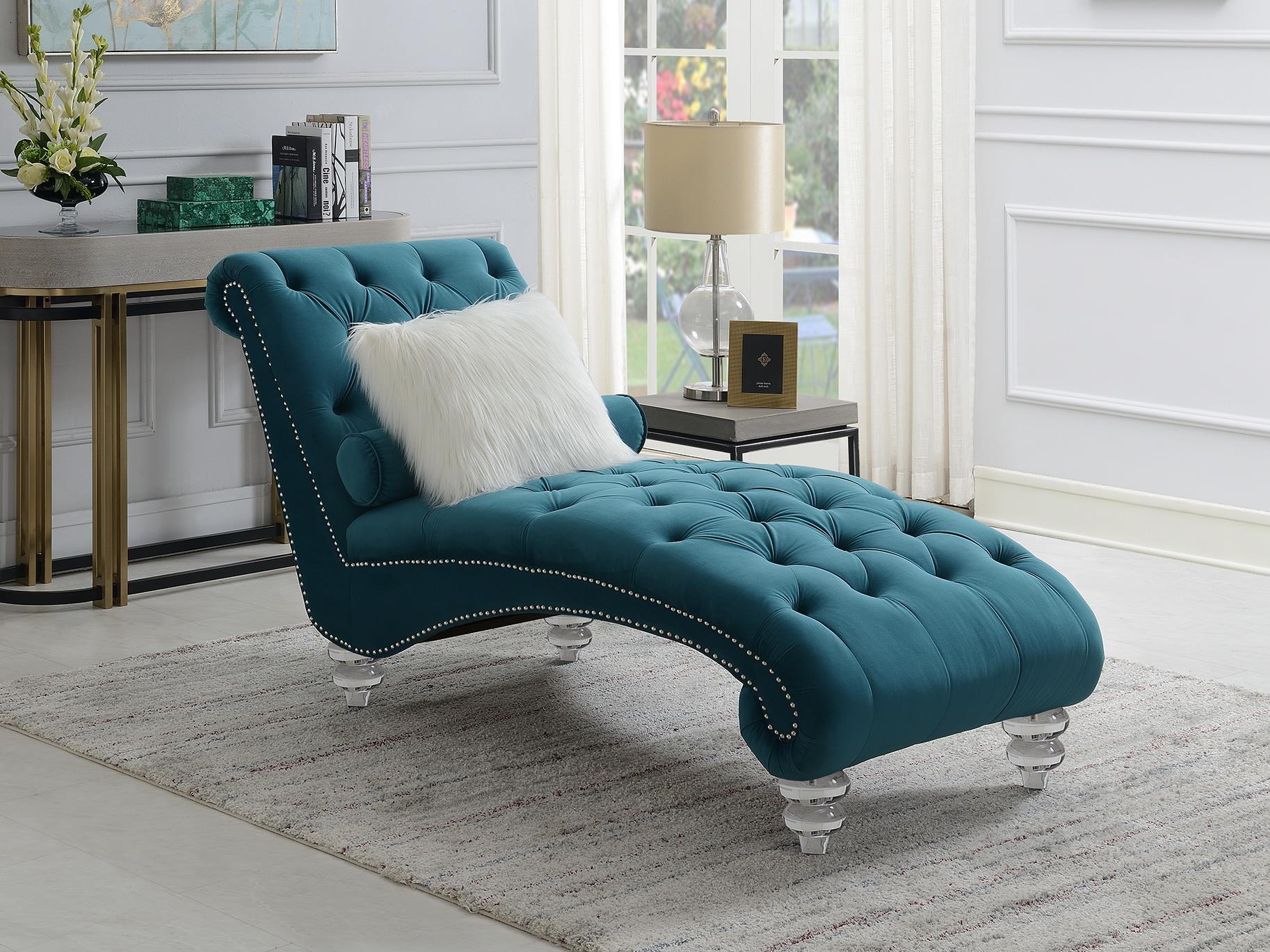 Capella Chaise W/Acrylic Legs