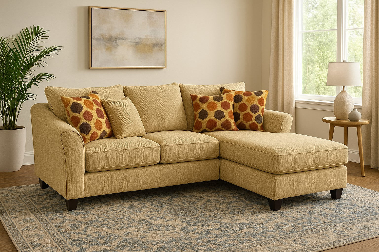 Iyona Sofa Chaise & Ottoman