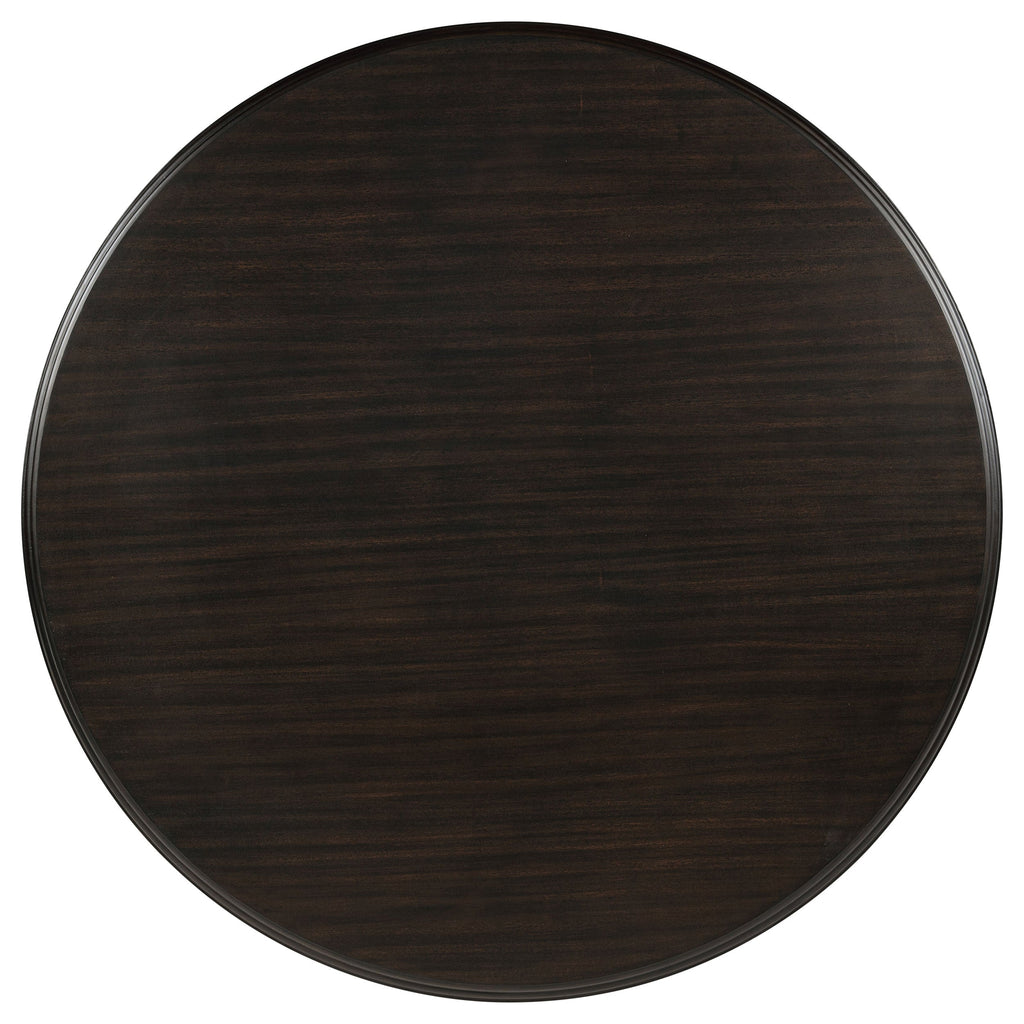 Twyla Round Wood Dining Room Table Set Dark Cocoa