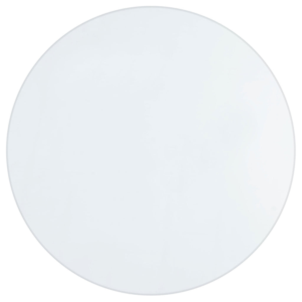 Quinn 5-piece Round Glass Top Mirrored Dining Set