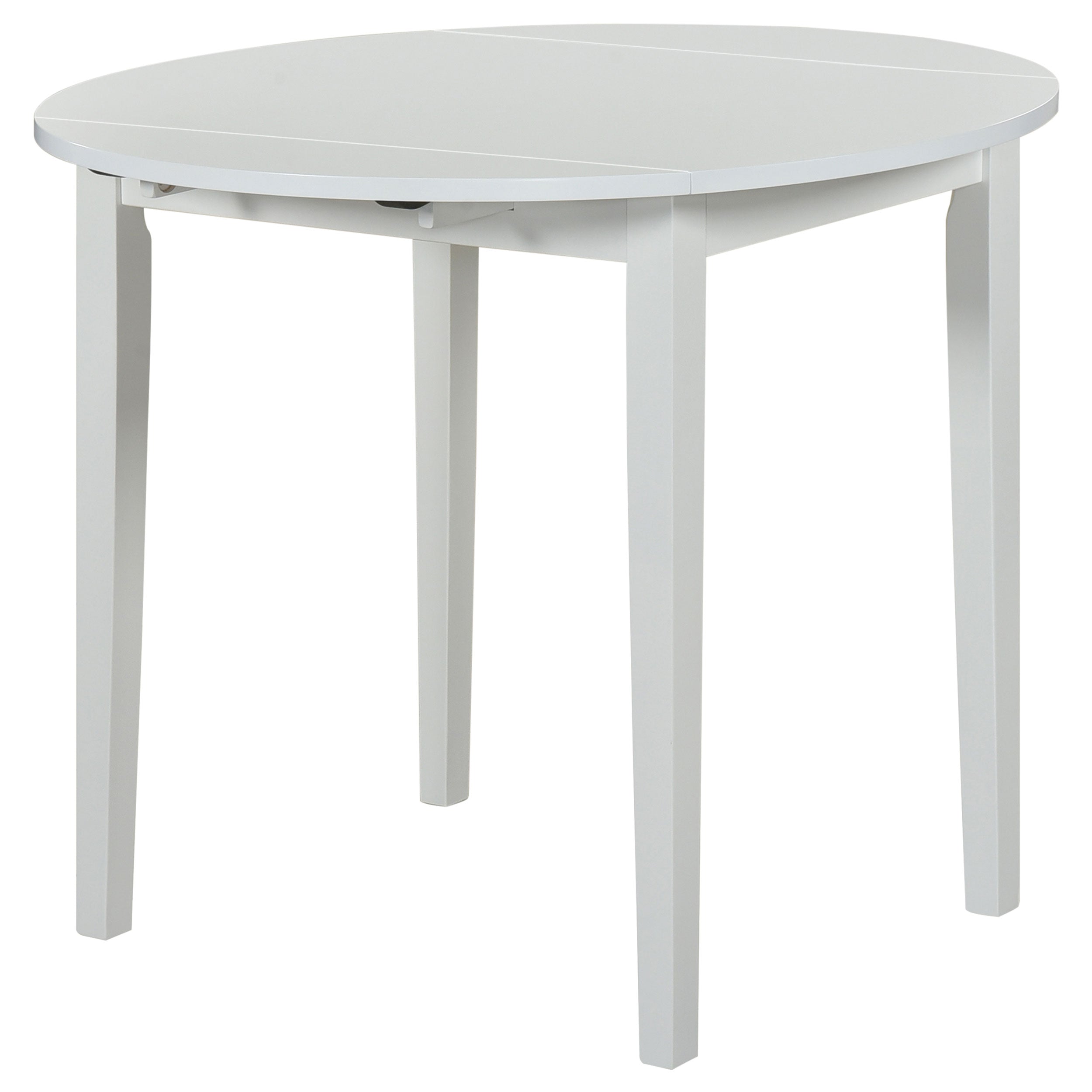 Bucknell 3-piece Round Drop Leaf Dining Table Set White