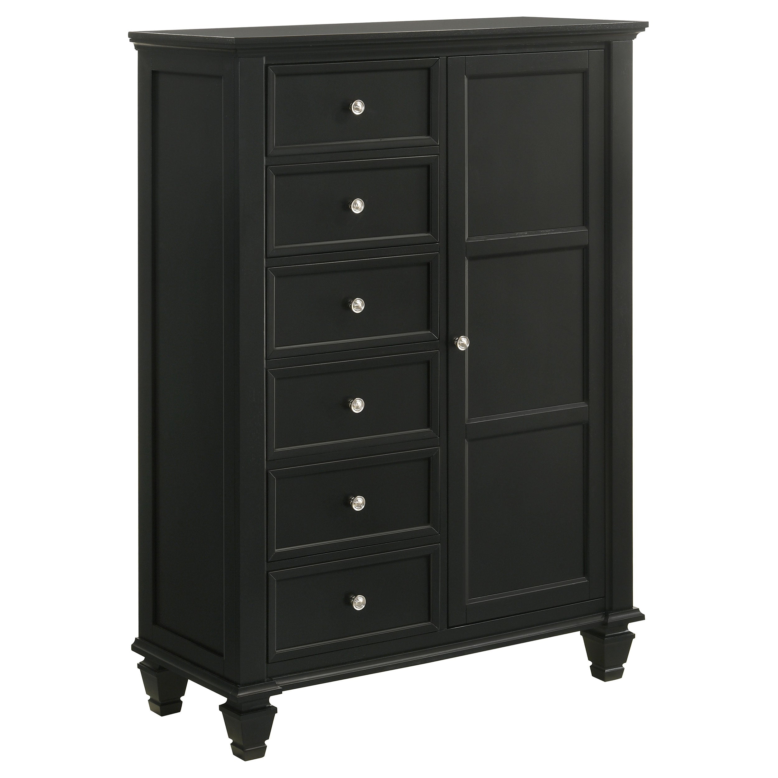 Sandy Beach 5-drawer Bedroom Chest Black