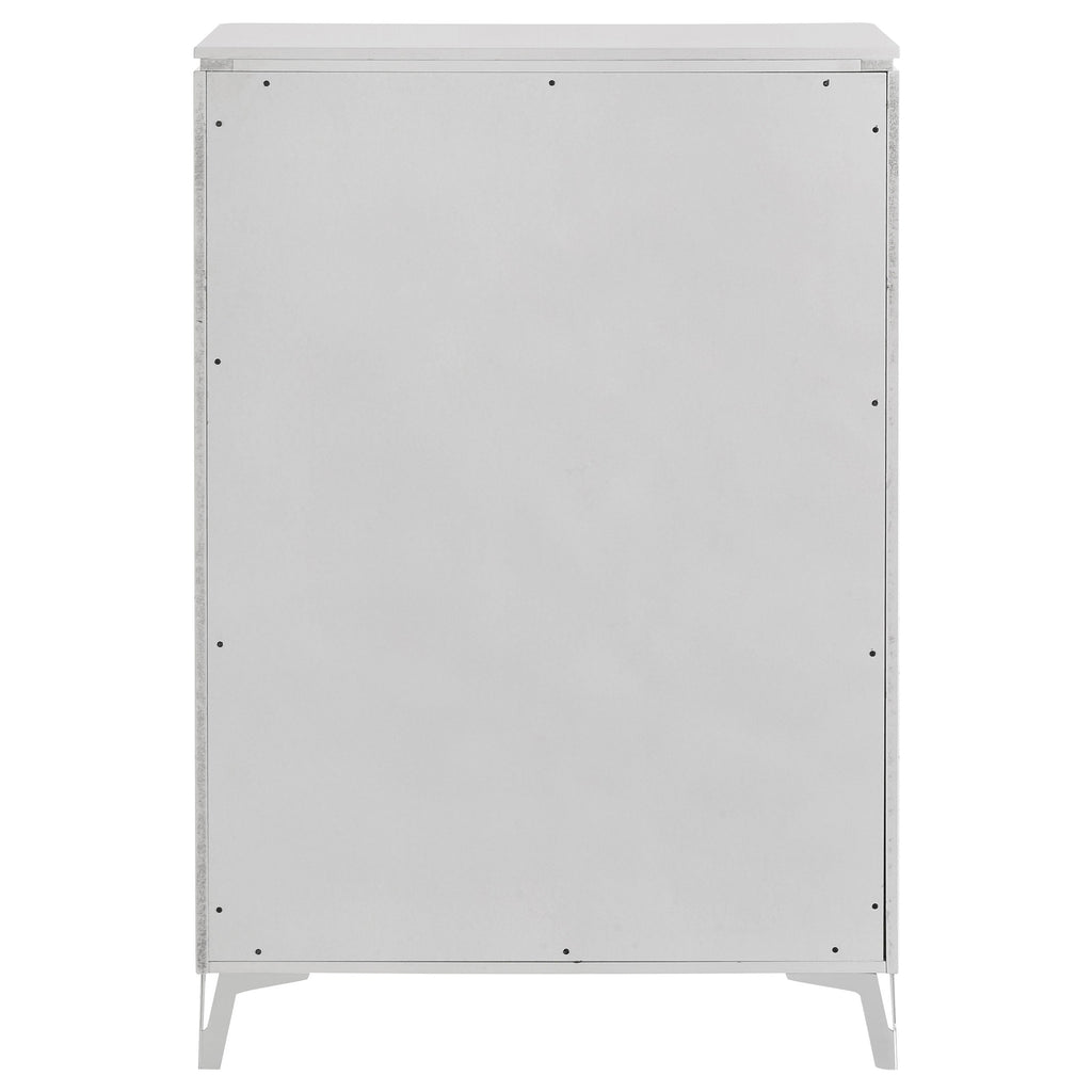 Cassia 5-drawer Bedroom Chest of Drawers White High Gloss