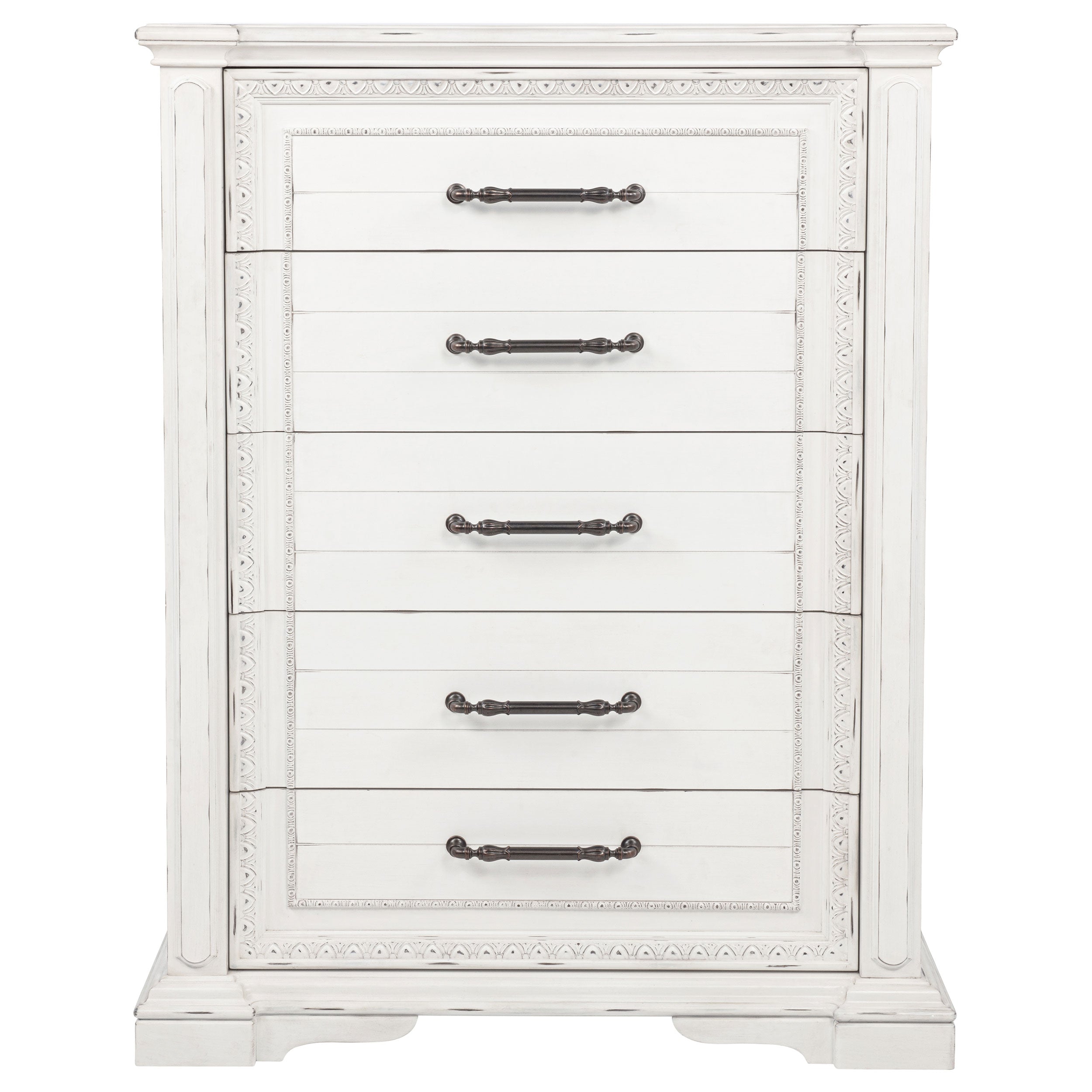 McKinney 5-drawer Bedroom Chest of Drawers Vintage White