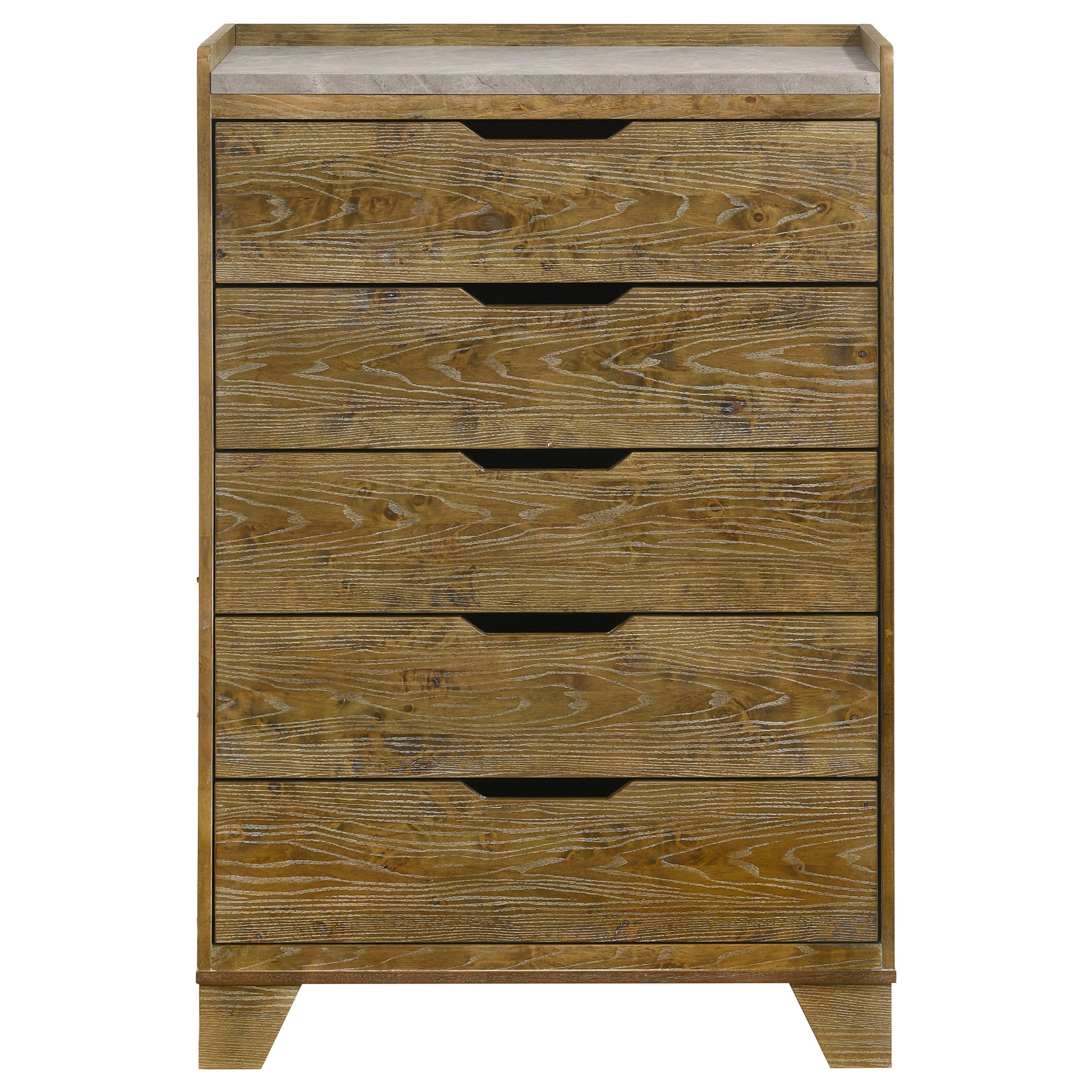 Henderson 5-drawer Bedroom Chest of Drawers Medium Oak
