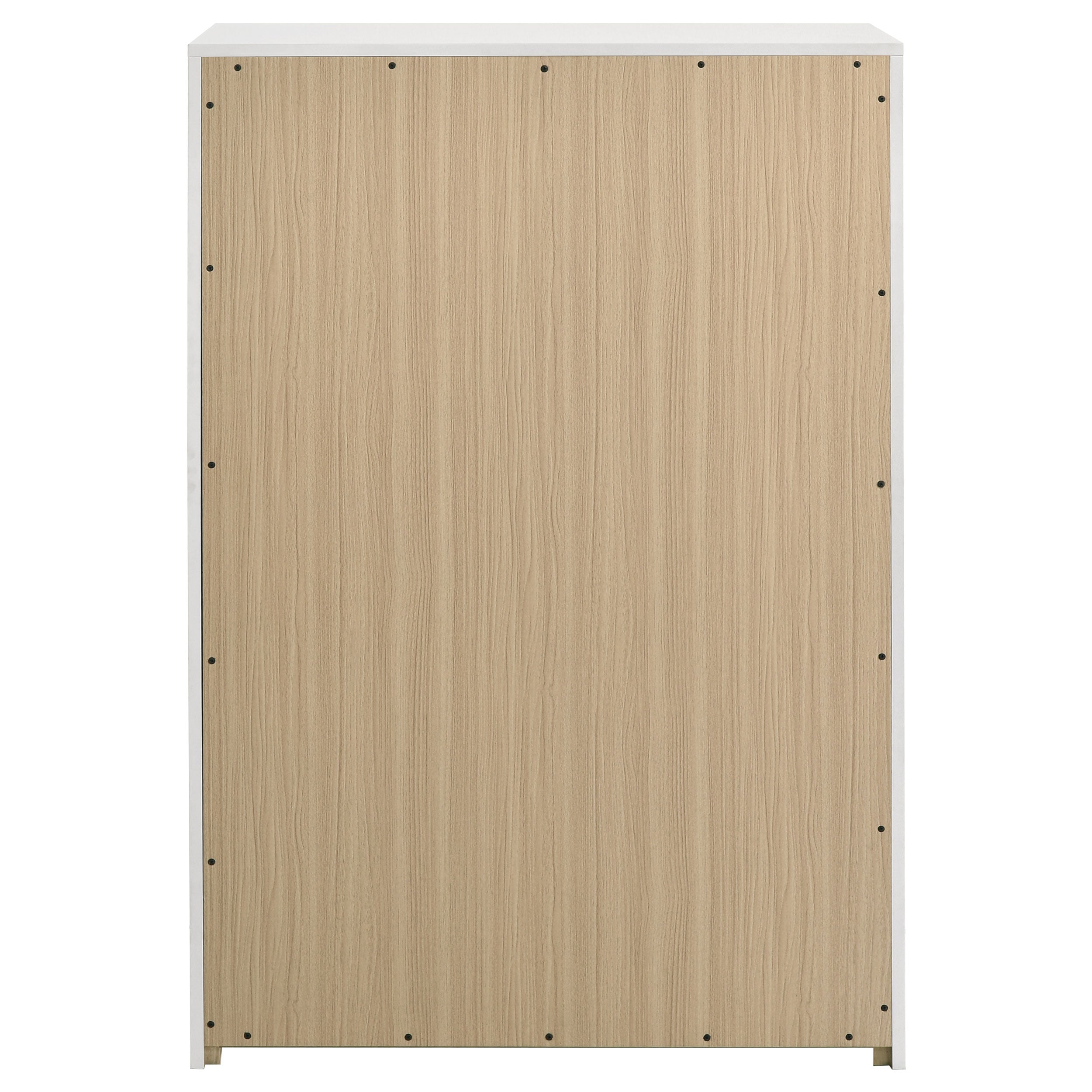 Ines 5-drawer Bedroom Chest of Drawers White High Gloss