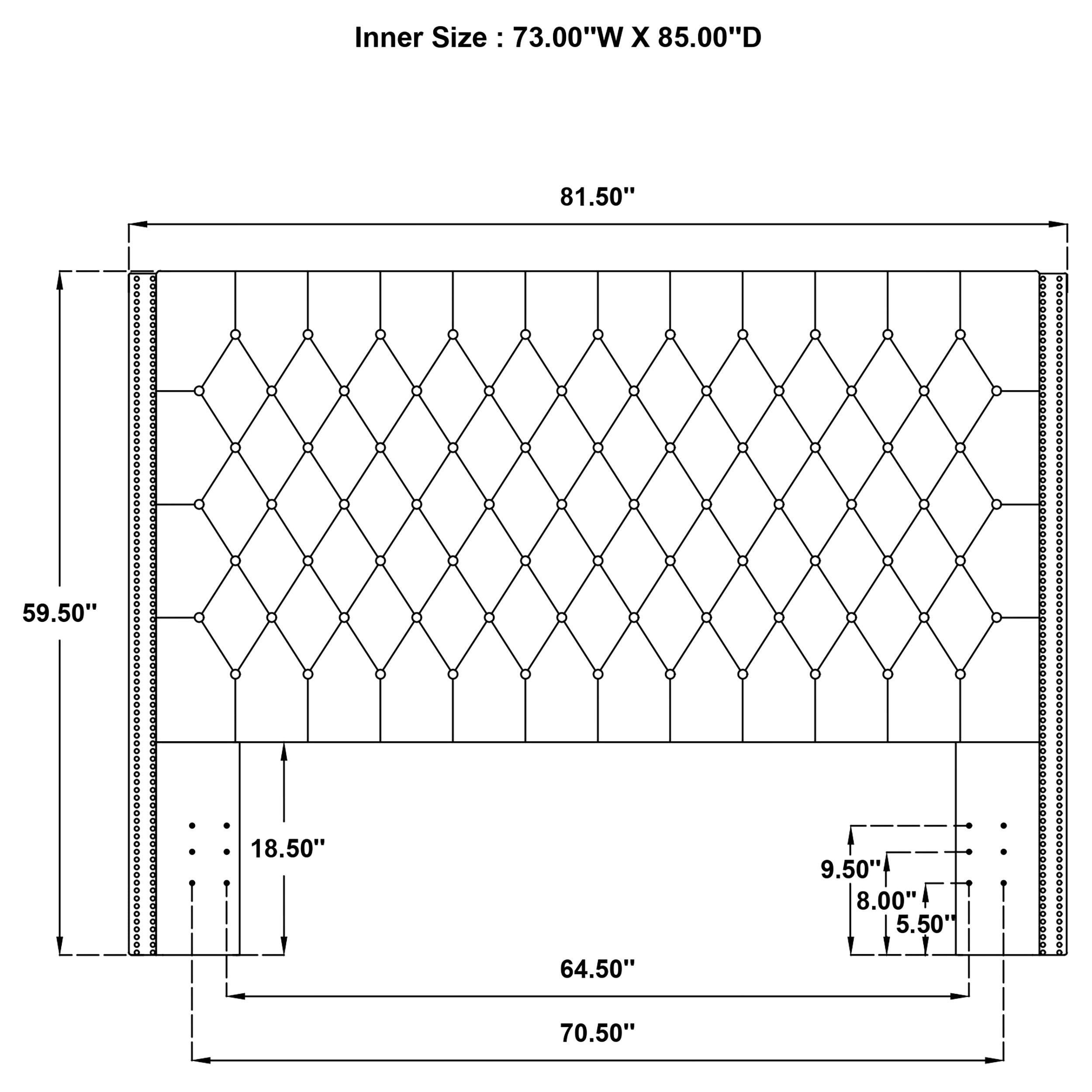 Bancroft Upholstered California King Wingback Headboard Grey