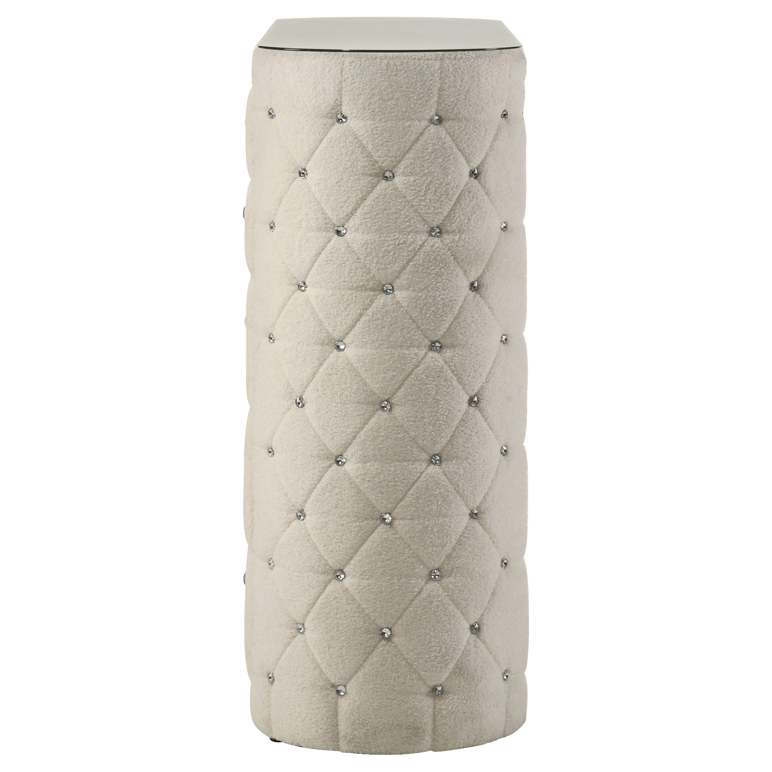 Sonya 5-drawer Upholstered Bedroom Chest of Drawers Ivory