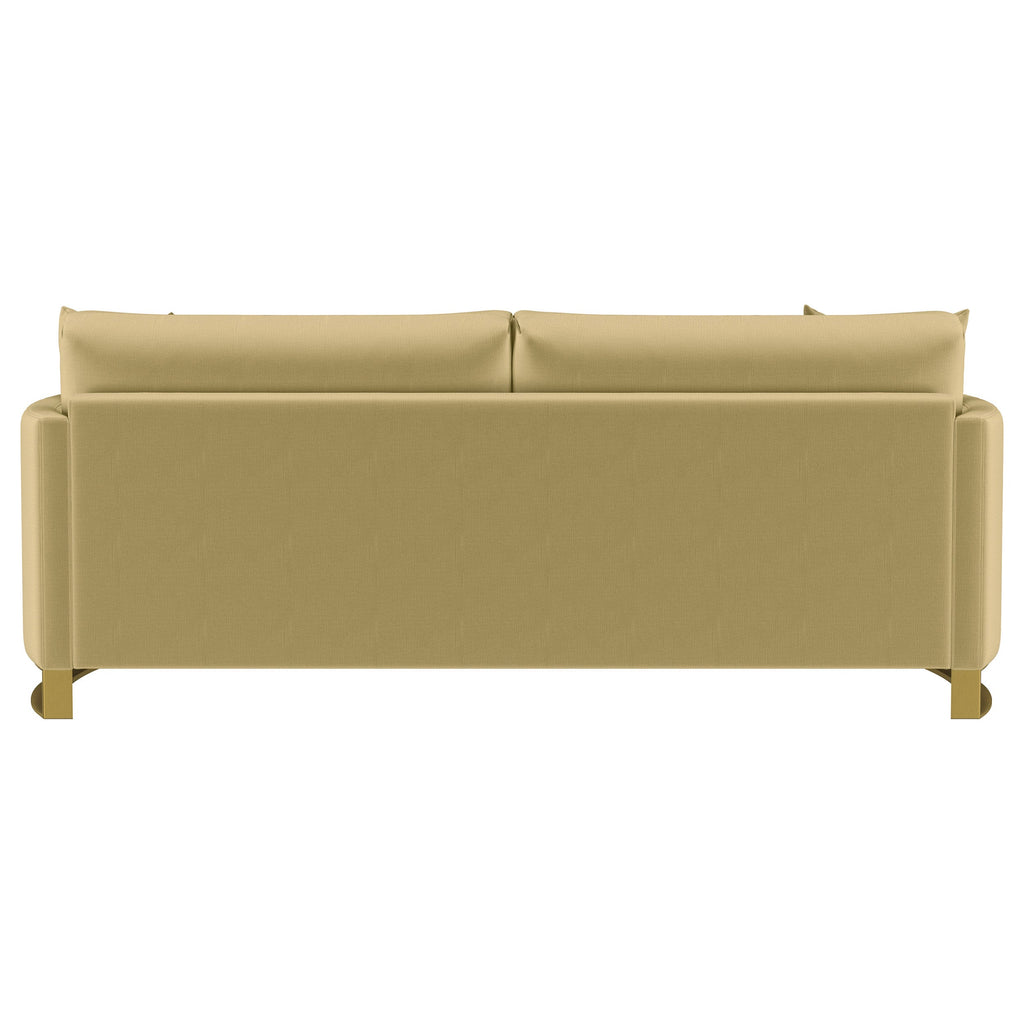 Corliss Upholstered Curved Track Arm Sofa Camel