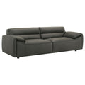 Buxton Top Grain Leather Upholstered Sofa Graphite