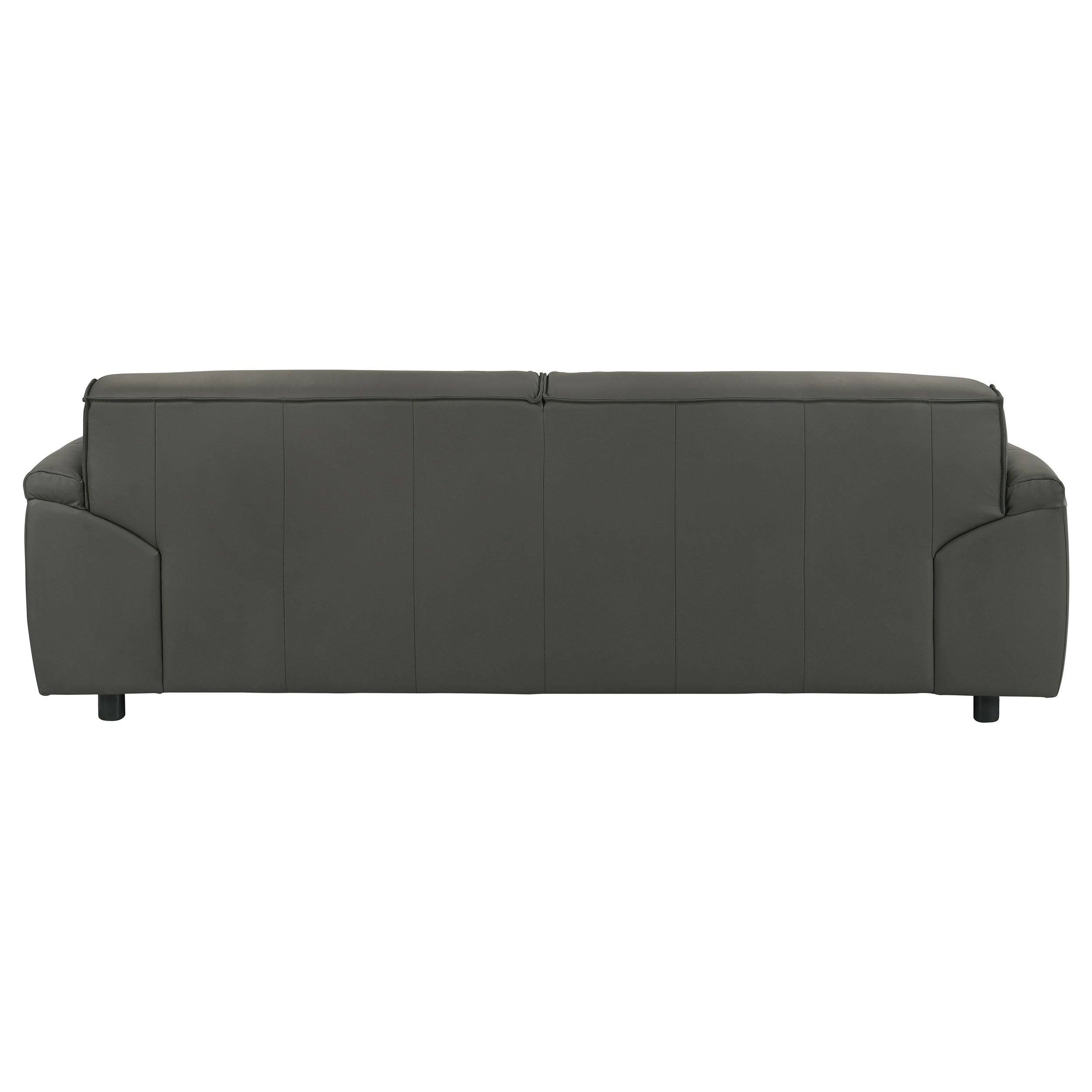 Buxton Top Grain Leather Upholstered Sofa Graphite