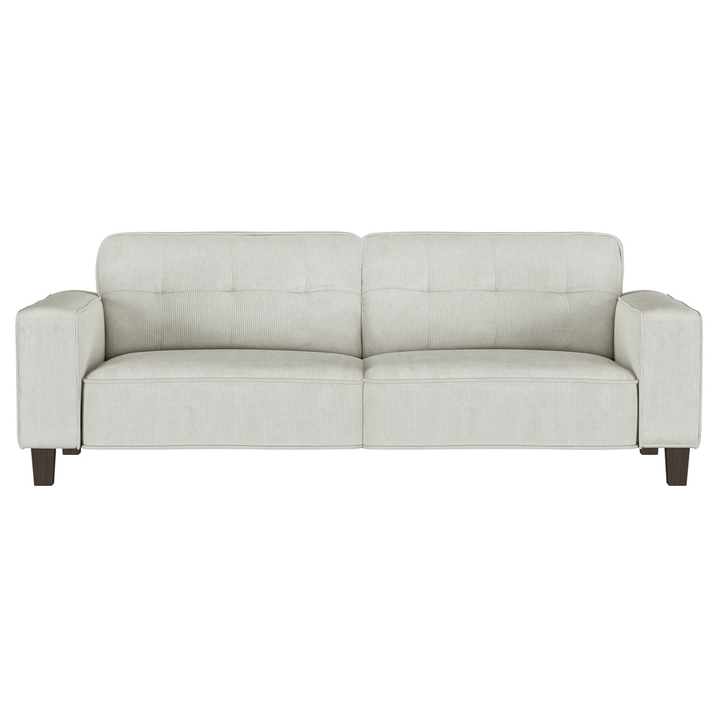 Deerhurst Upholstered Track Arm Tufted Sofa Greige