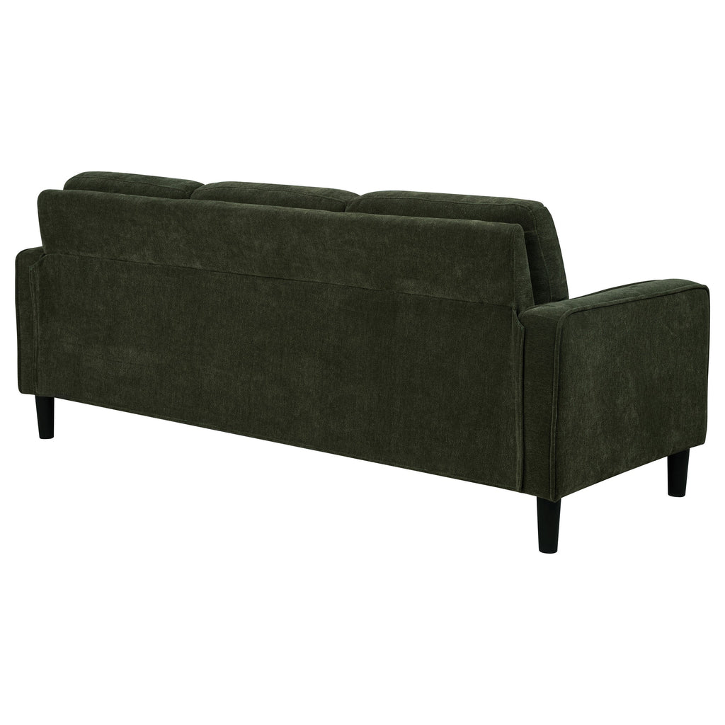 Ruth 77-inch Fabric Upholstered Track Arm Sofa Matcha Green