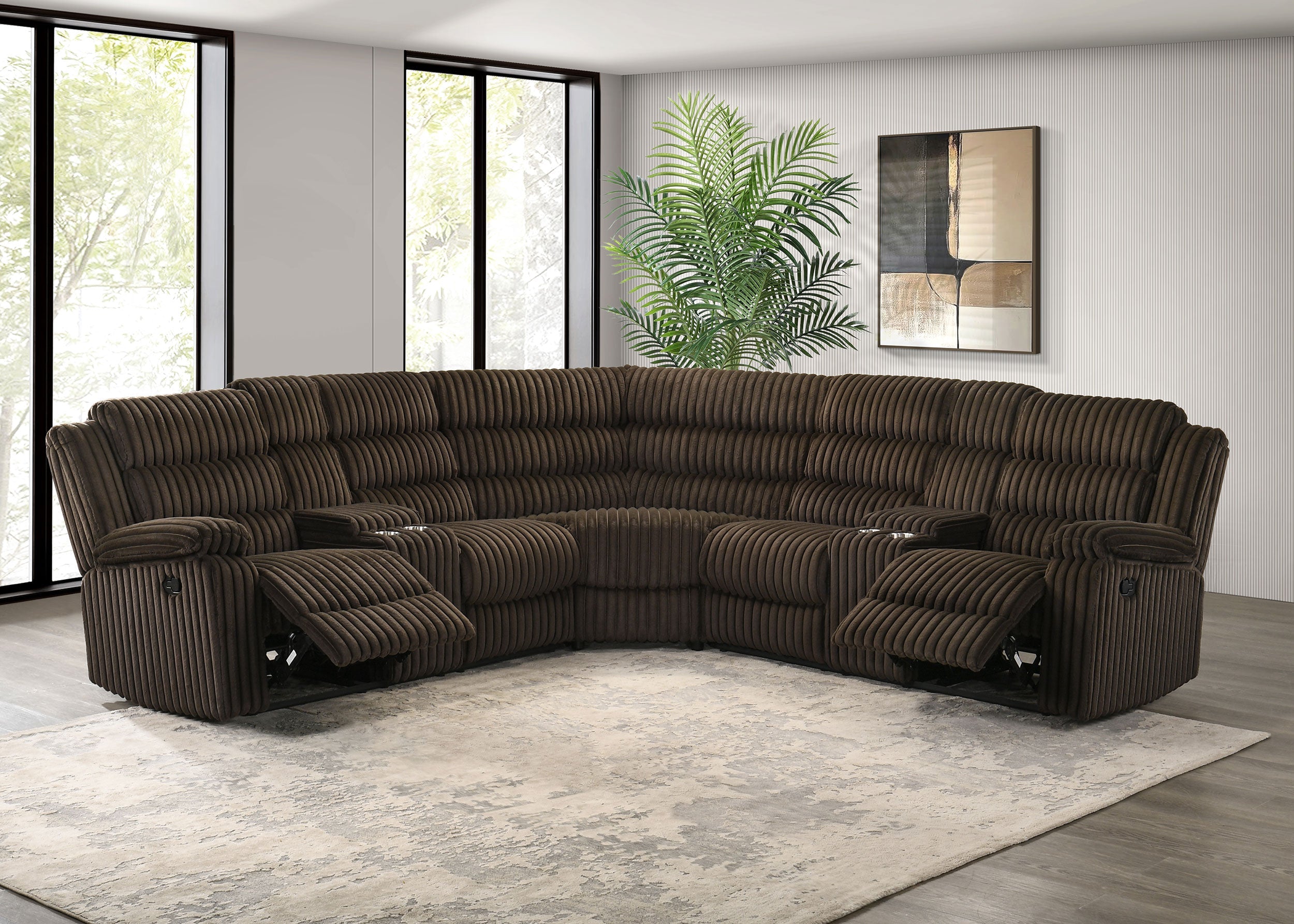 Atkinson Upholstered Reclining Sectional Sofa