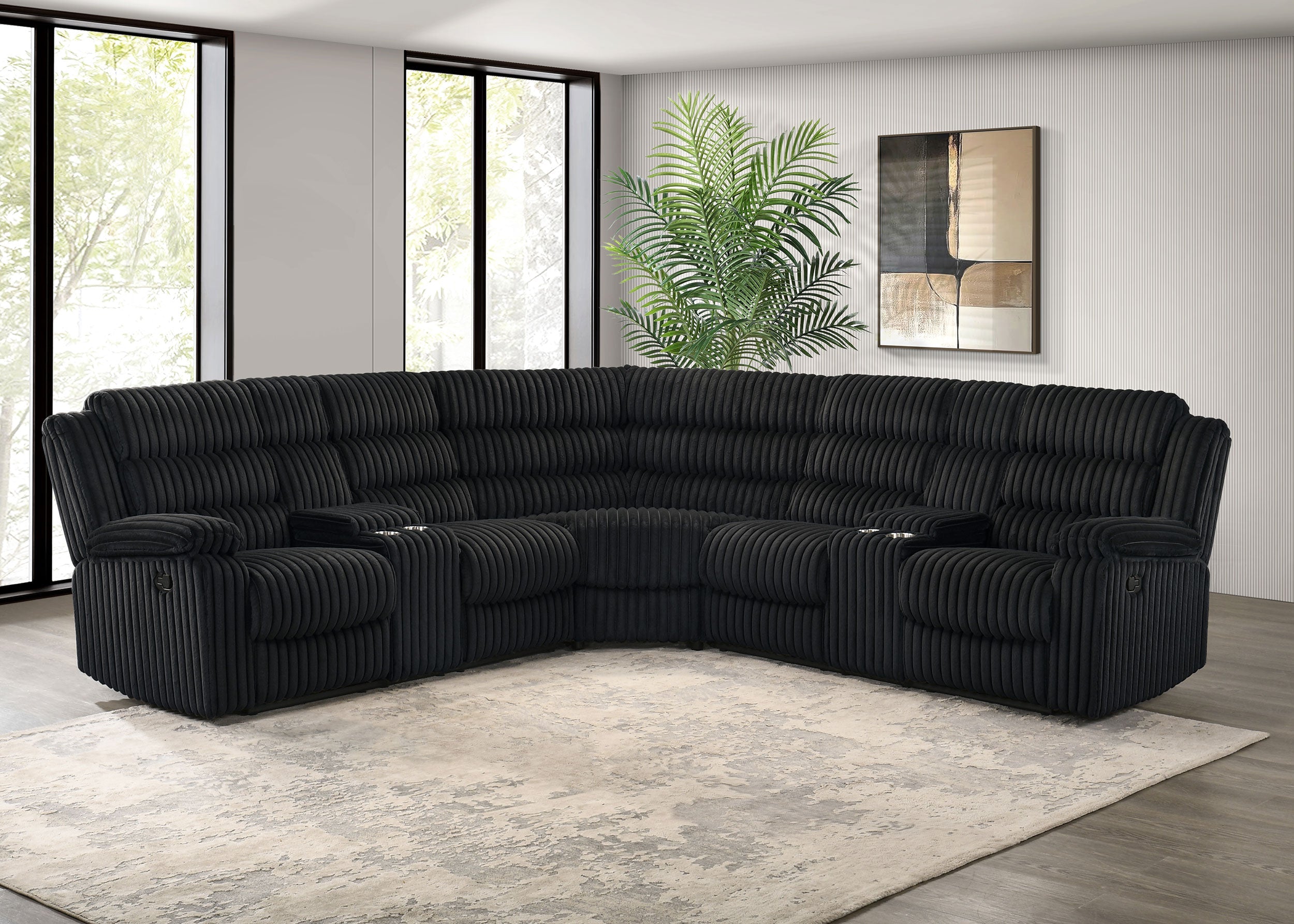 Atkinson Upholstered Reclining Sectional Sofa