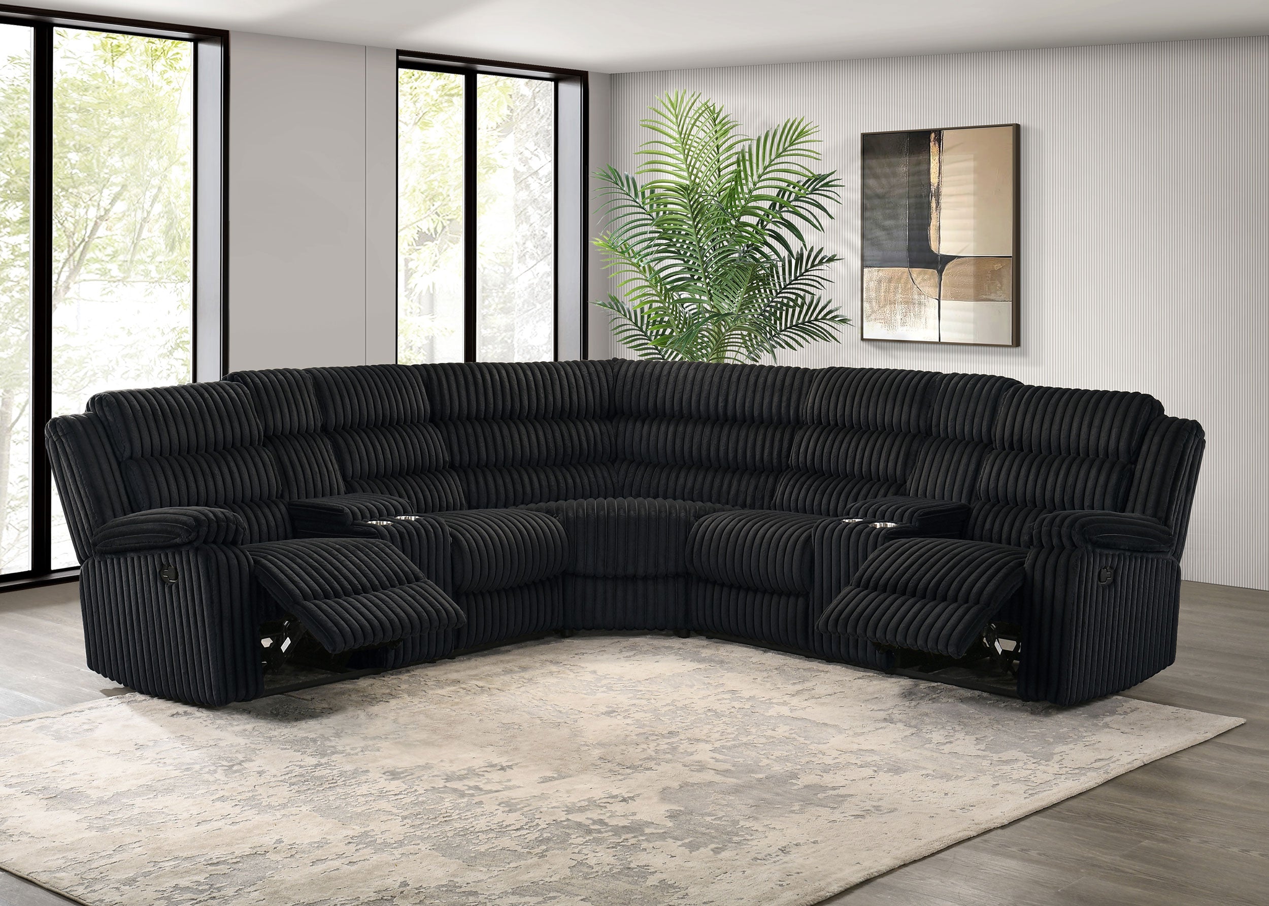 Atkinson Upholstered Reclining Sectional Sofa
