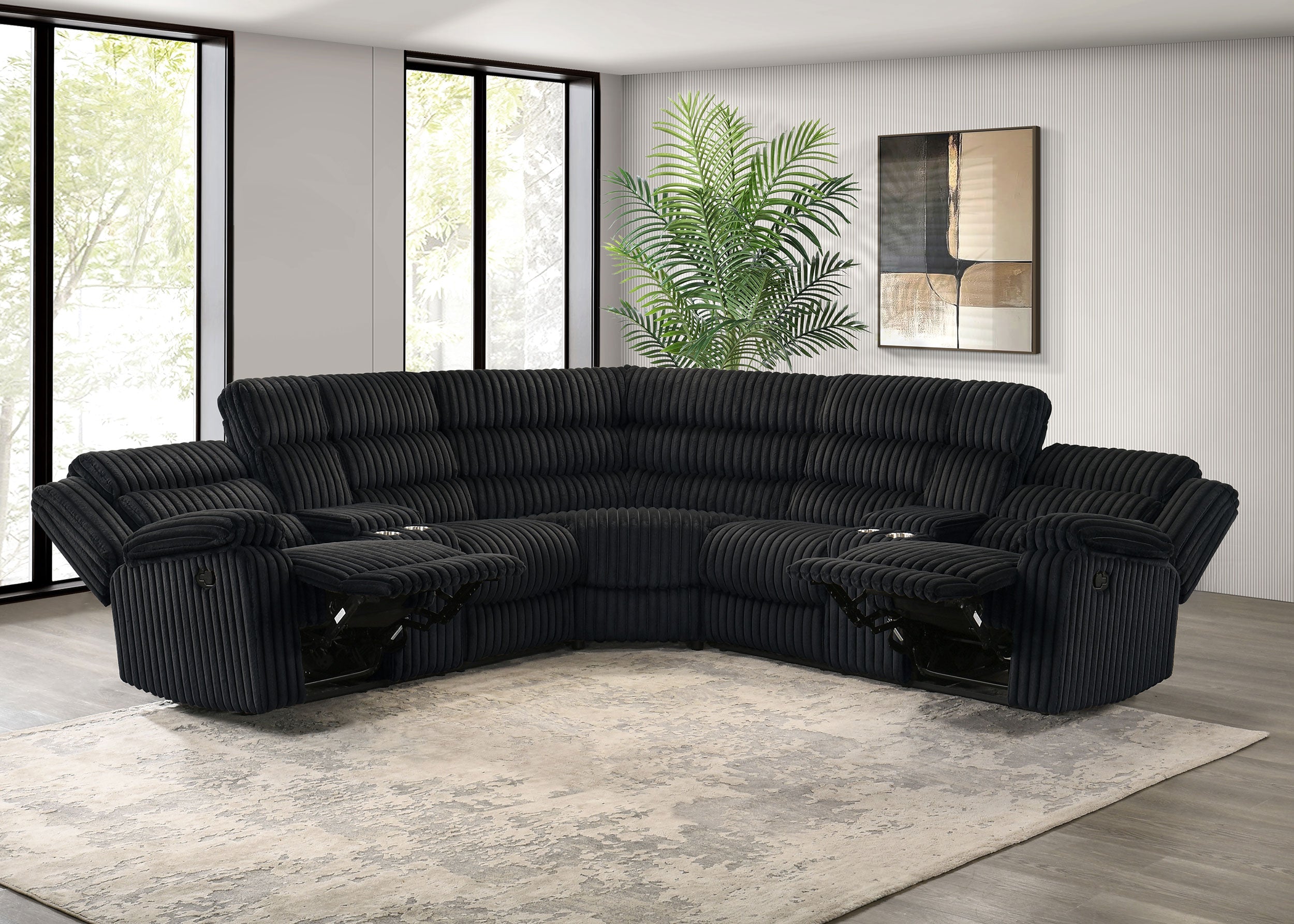 Atkinson Upholstered Reclining Sectional Sofa