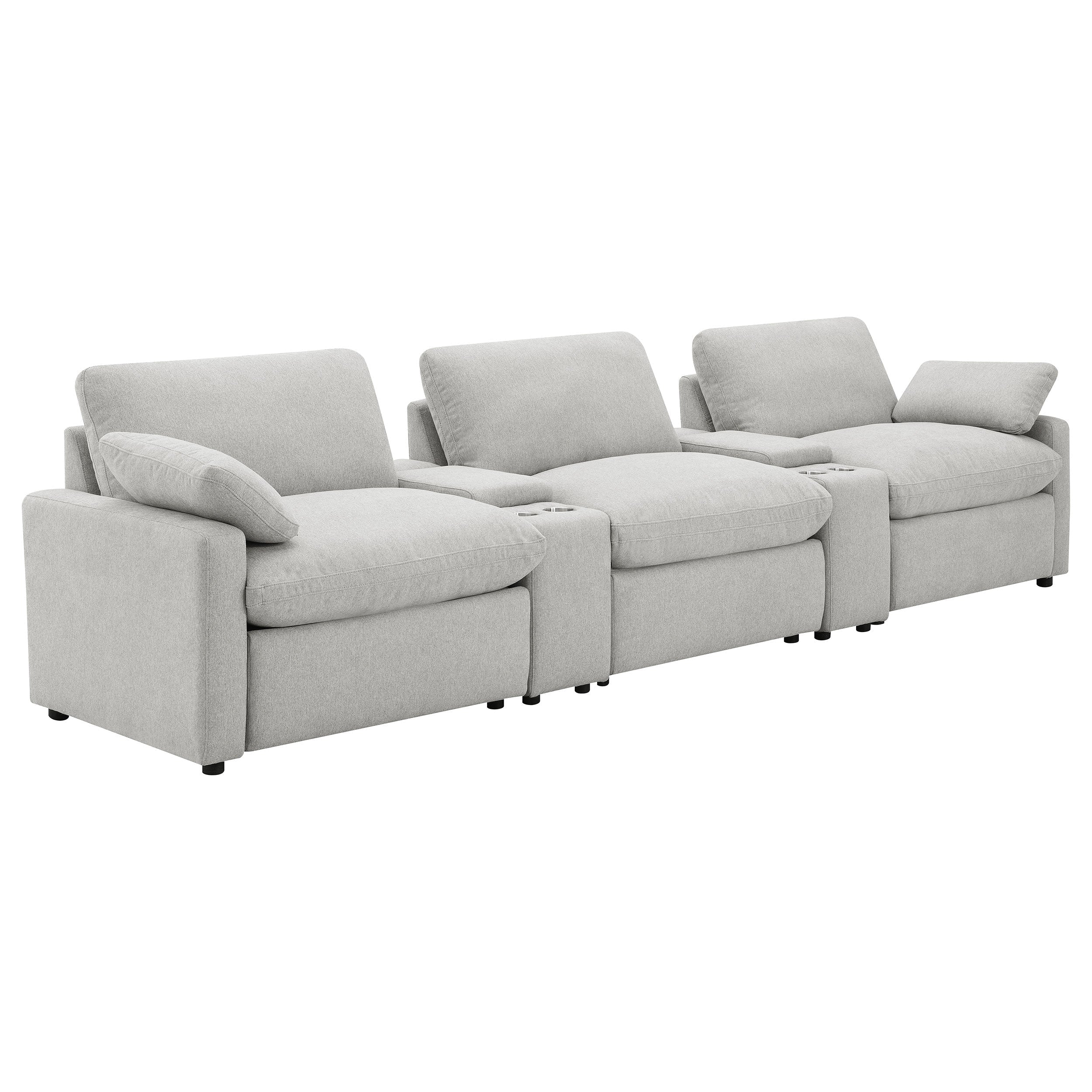 Collins  Power Reclining Home Theater Seating Dark Grey
