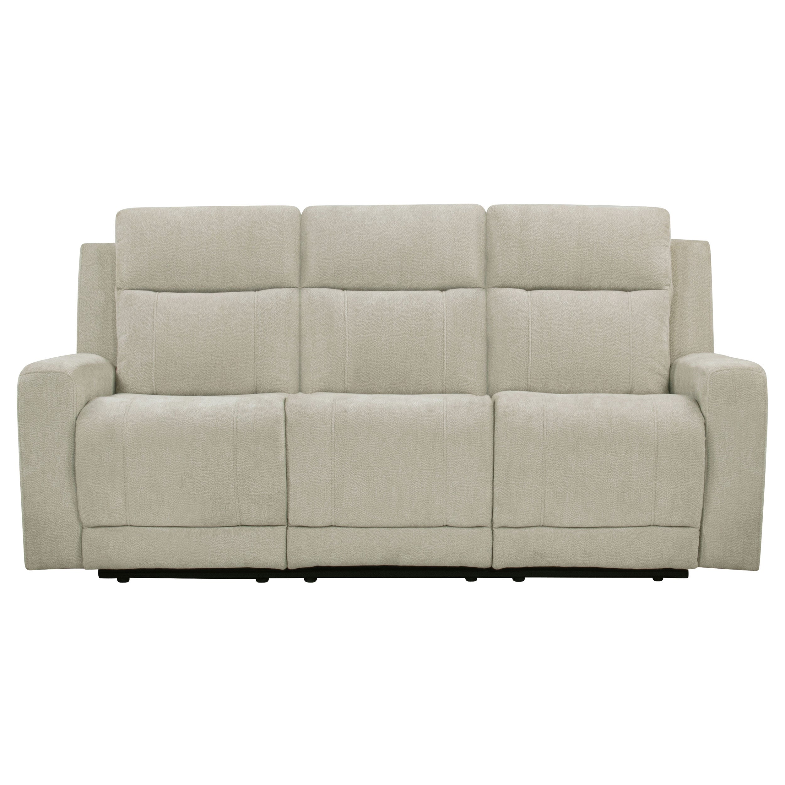 Kennett Chenille Upholstered Power Reclining Sofa Ivory