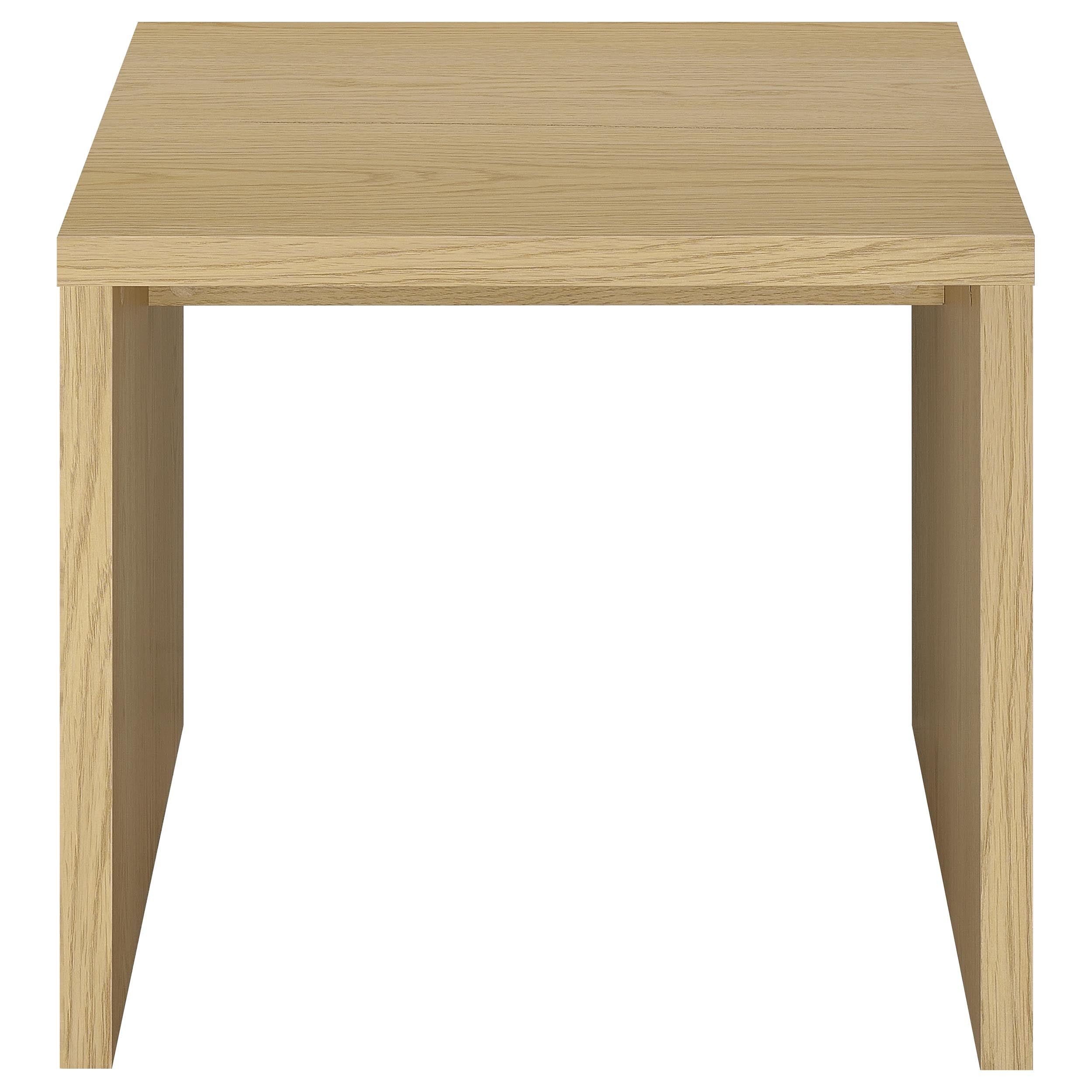 Canoga Engineered Wood Accent Side End Table Light Oak