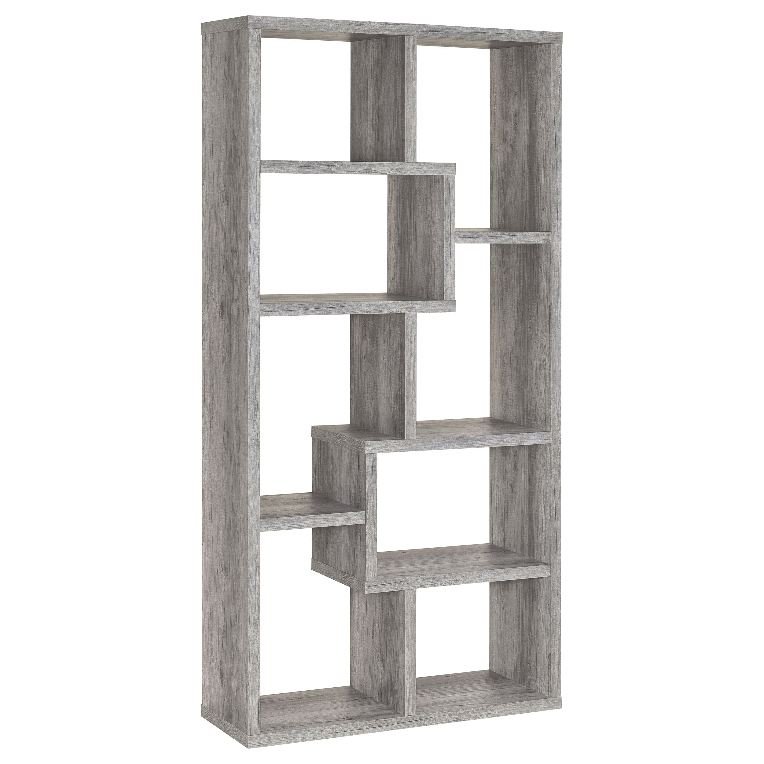 Theo 71-inch 7-shelf Bookshelf Cappuccino