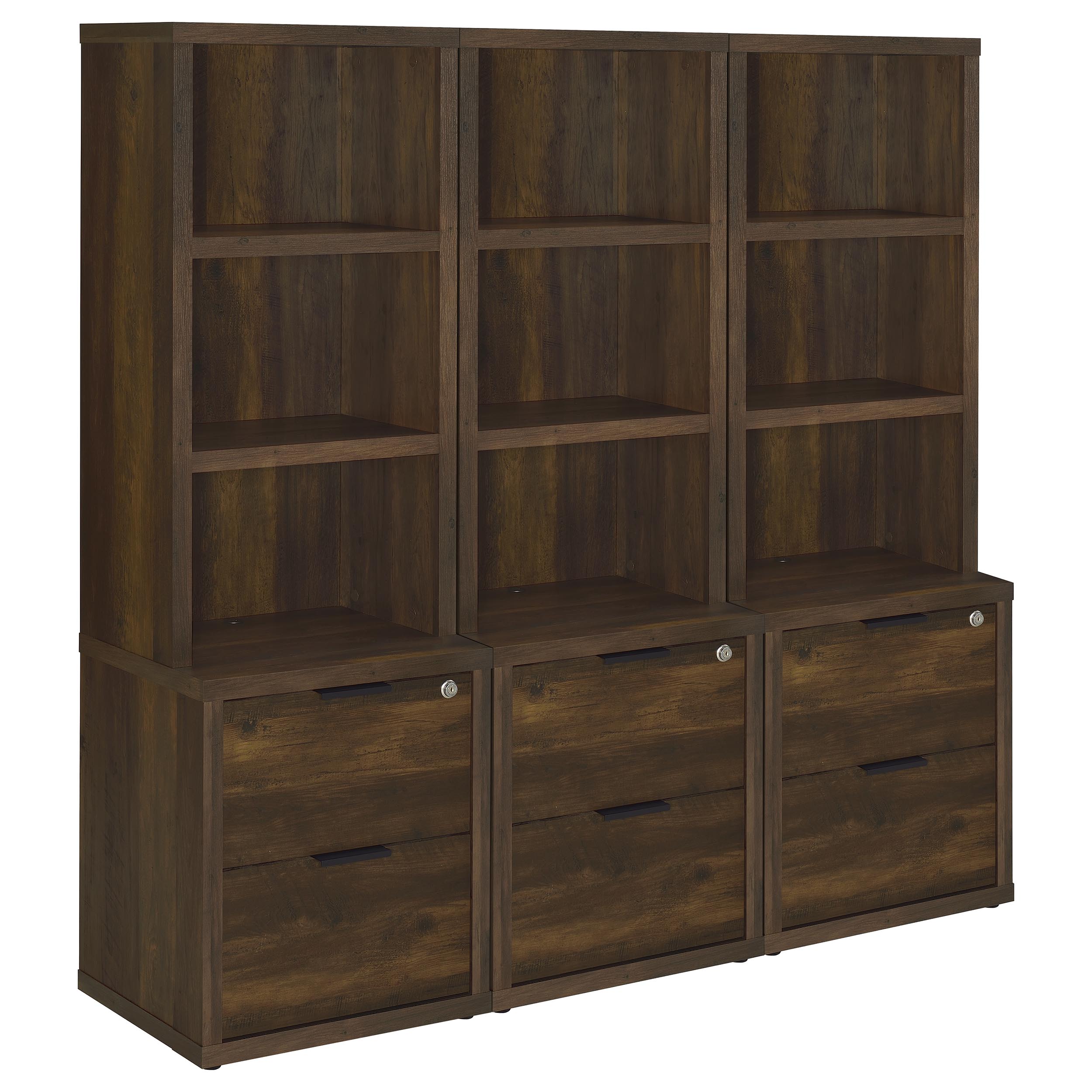 Westpark 3-piece Wall Unit Bookcase Set with USB