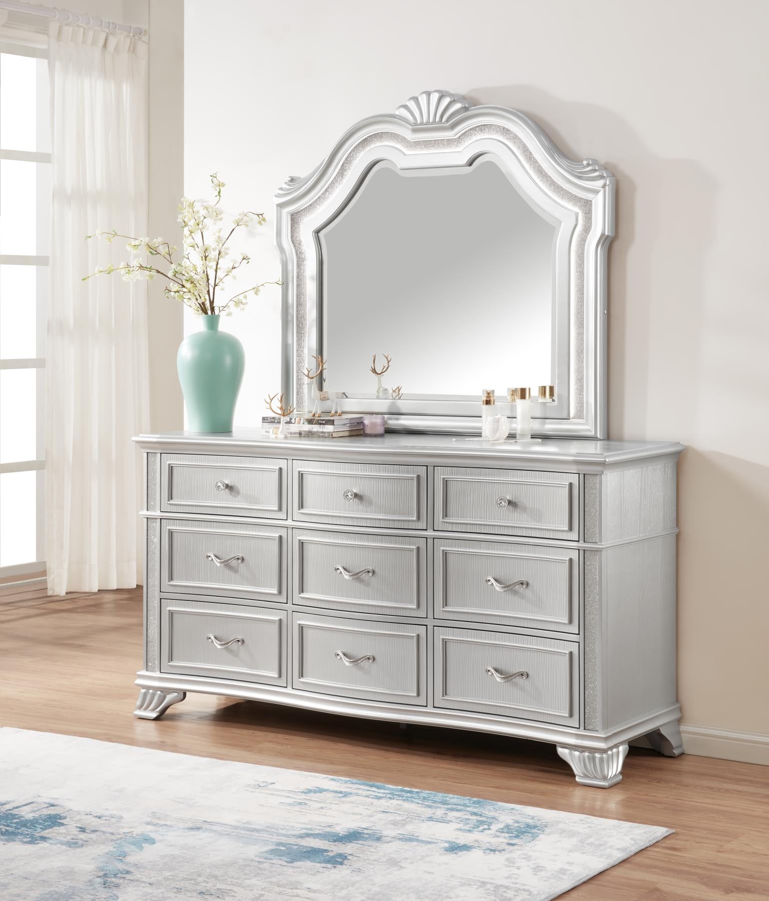 QUEEN/KING BED FRAME - DRESSER - MIRROR - CHEST - NIGHTSTAND