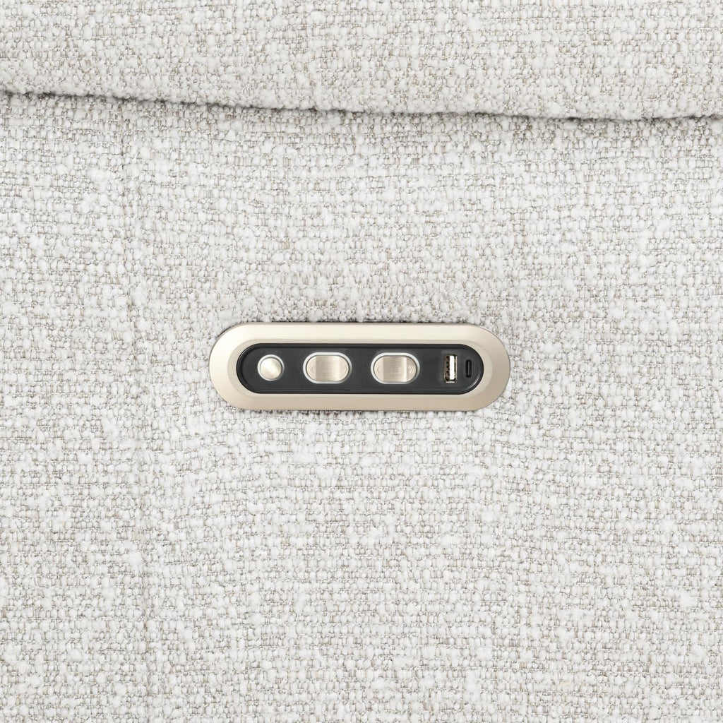 Akira Ivory Power Reclining Sectional W/Power Headrest