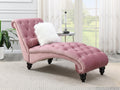 Capella Pink Chaise W/Wooden Legs Living Collection